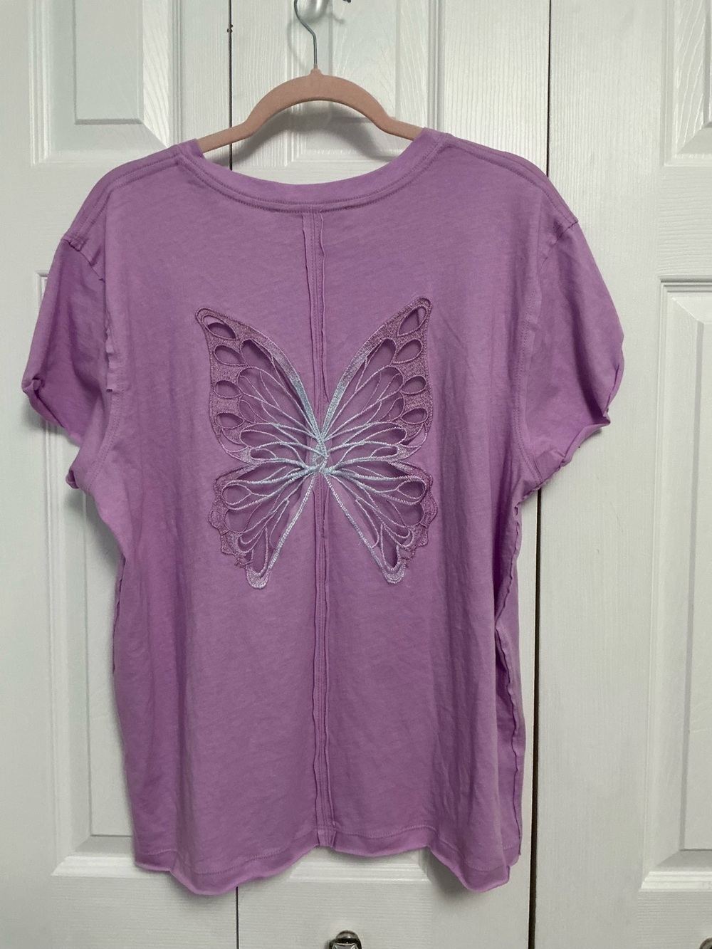 NWOT- Tricia Fix x Free People Butterfly Embroidered T-Shirt